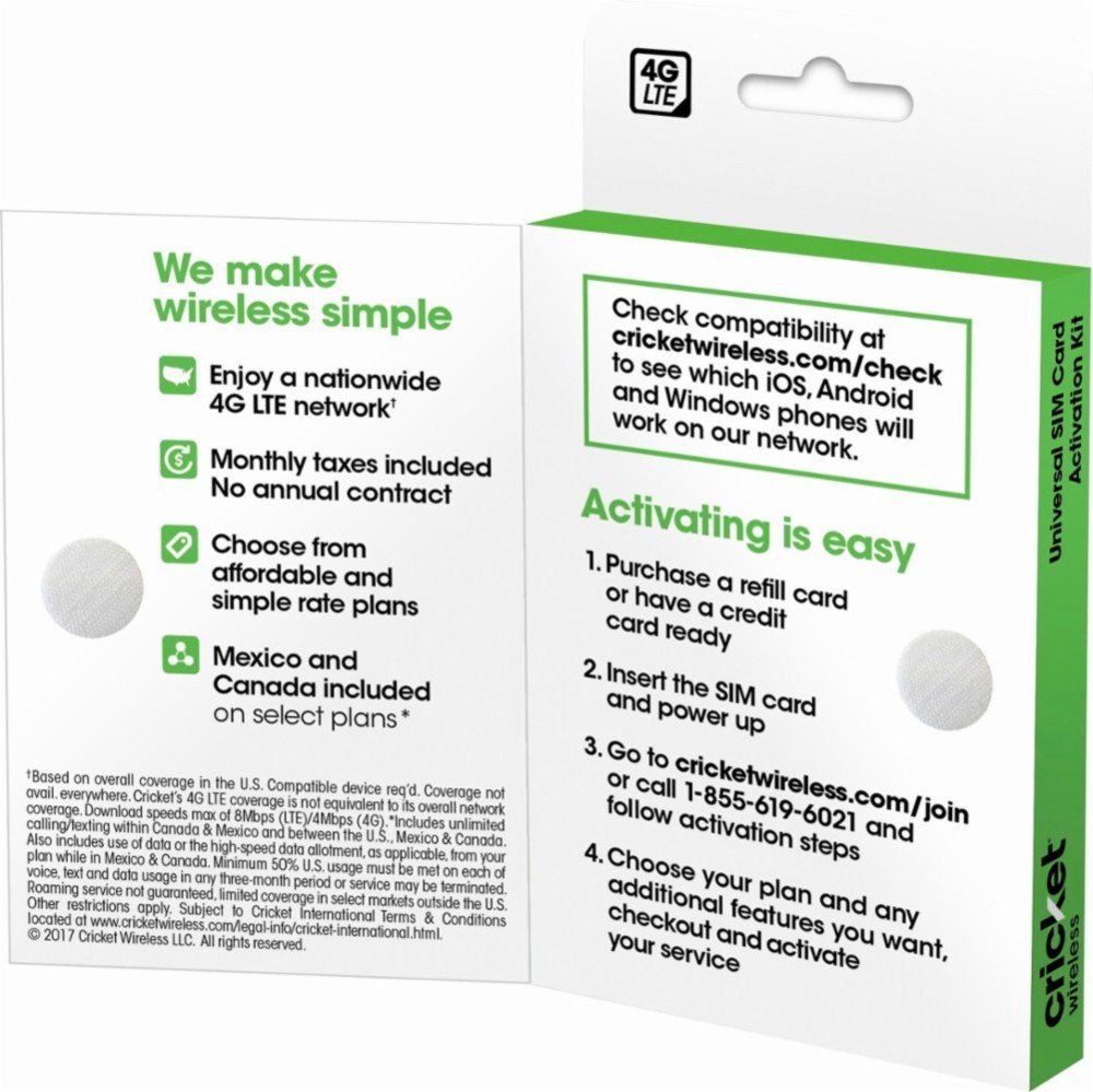 Cricket Wireless - 3-in-1 SIM Card Activation Kit