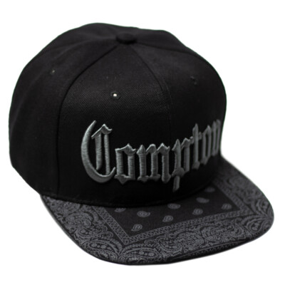 COMPTON Embroidered Baseball Cap Bandana Snapback Hat Adjustable Flat Bill Men