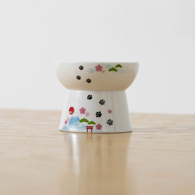 Necoichi Raised Cat Food Bowl, Stress Free, Backflow Prevention, Dishwasher and