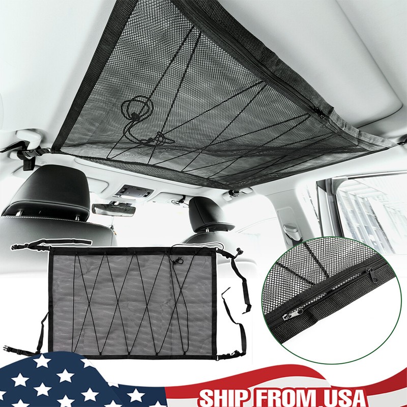Car Cargo Net Ceiling Mesh Storage Luggage Bag Organizer Top Travel