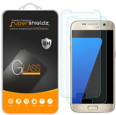 2X Supershieldz Tempered Glass Screen Protector for Samsung Galaxy S7