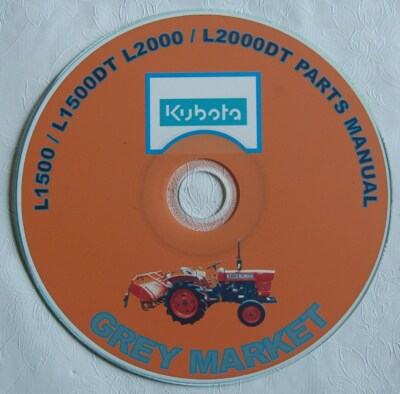 洋書 DISCOVER SHITAMACHI Kubota L1500, 1500DT, 2000, 2000DT Parts Manual CD (Japanese