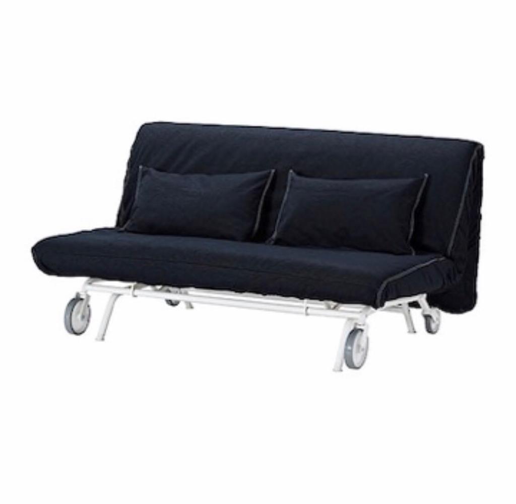 Two seater Ikea Sofa bed PS Havet Blue(Denim) cover, G condi
