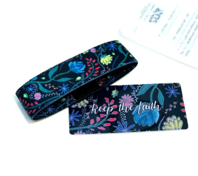 ZOX **KEEP THE FAITH** Silver Strap Large NIP W/CARD