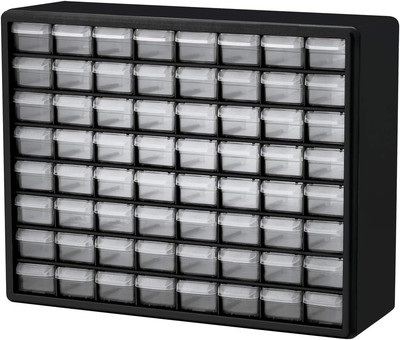 10164 64-Drawer Plastic Drawer Storage Cabinet for Garage Organization, Lego Sto