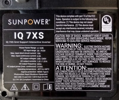 Solar Panels SunPower w/ Enphase IQ 7XS or SunPower Micro Inverter Tucson AZ