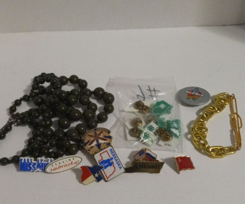 Junk Drawer Lot Of Pins And Miscellaneous
