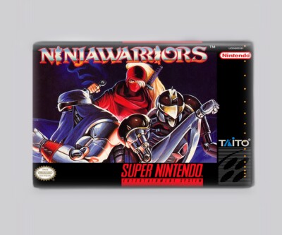 NINJA WARRIORS - 2'' x 3'' FRIDGE MAGNET (super nintendo game snes retro