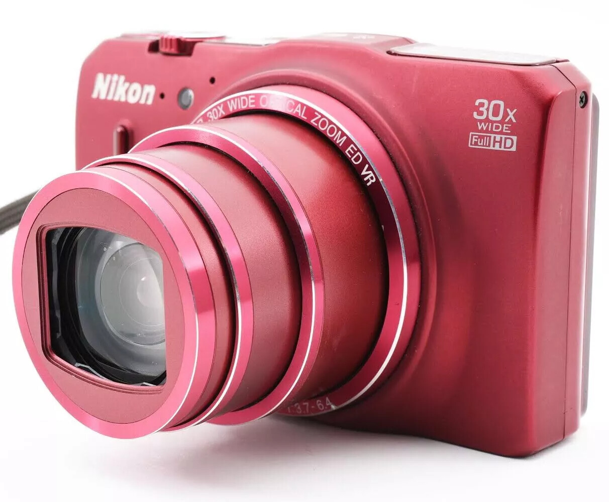 【難あり】Nikon COOLPIX S9700 MINT】 Nikon Coolpix S9700 Point & Shoot Digital Camera Red