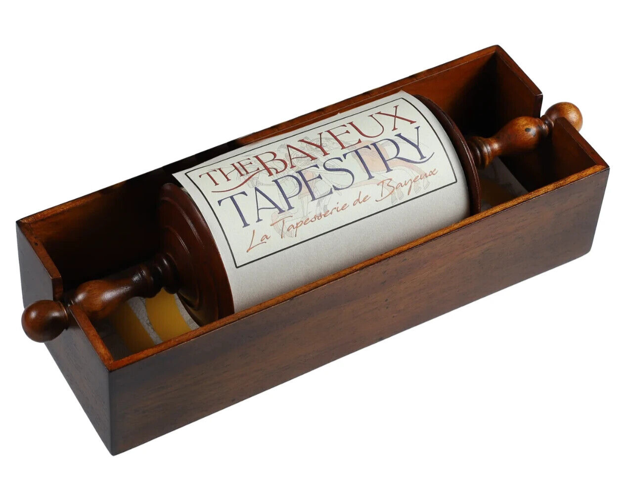 Bayeux Tapestry Replica Old World Scroll Duke Normandy 21.33' Wood Desk Tray New