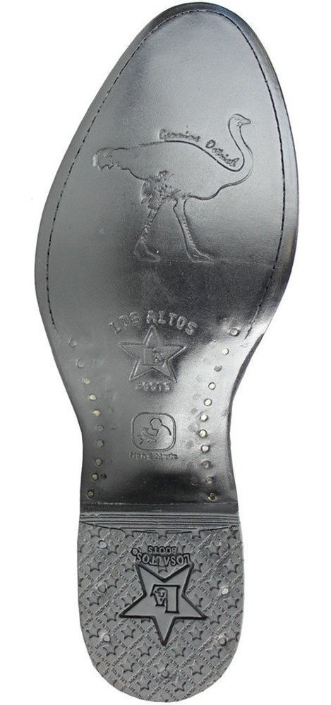 Pre-owned Los Altos Boots Los Altos Men Cherry Genuine Full Quill Ostrich Round Toe Western Cowboy Boot D