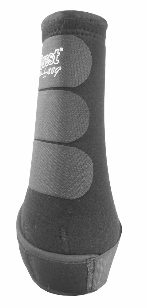 EQuest Fesselkopfgamasche in schwarz und weiß