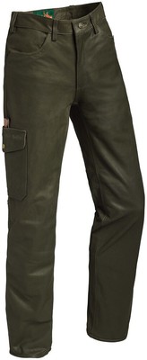 LACHASSE® LA CHASSE® JAGD LEDERHOSE AUS BÜFFELLEDER MIT BEINTASCHE HERREN STRAPAZIERFÄHIG