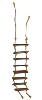 Dollhouse Old Rope Ladder Miniature Wooden Garden Tree House Accessory 1:12