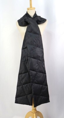 HaaT ISSEY MIYAKE Black Down Scarf Shawl 110 7540