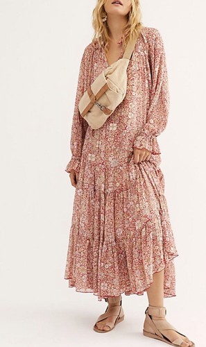 

Платье макси с цветочным принтом Free People Feeling Groovy, , 168 долларов США ** Без комбинаций **, Красный