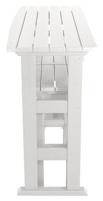3-Pc Outdoor Bar Height Balcony Set in White [ID 3786972]