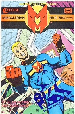 MIRACLEMAN 4 ARCHIVES BLUE ECLIPSE UNCIRCLUATED COMIC 24/25 W/COA 1985 VF/NM