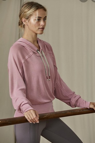 Симпатичная толстовка с напуском Free People Ready Go, рукав «летучая мышь», размер XS, 88 долларов США, розовый цвет