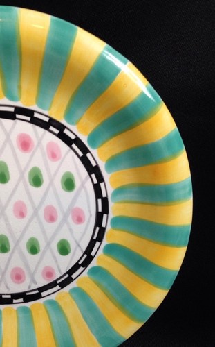 WORLD BAZAAR YELLOW TURQUOISE STRIPED 8