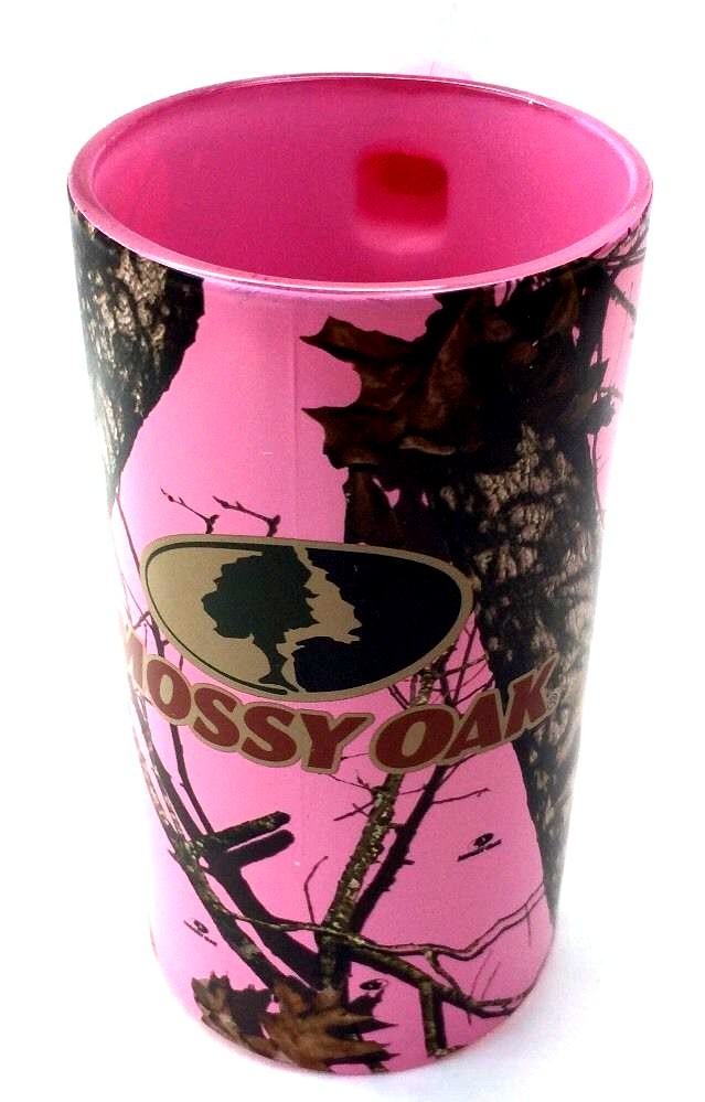 Mossy Oak Pink Camo Hand Painted Beer Glass Large Mug 15.8 oz in Giftbox