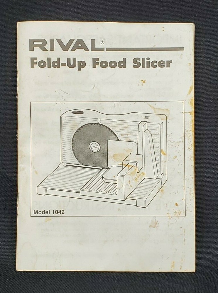 Instruction Manual Book for Rival Fold Up Food