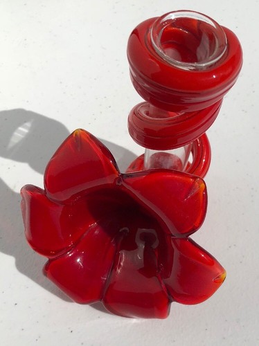 Hand Crafted Small Glass Individual Flower Vial Vase
