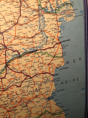 Vintage 1940’s ? Kummerly & Frey Europa Map For Automobile 56