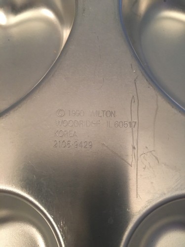 1990 Wilton 4 In 1 Heart Shape Cake Pan