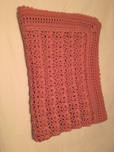 Vintage Afghan Blanket Spread 50 X 72 Handmade  Crochet