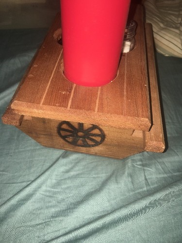 Picnic Table Condiment Caddy Holder 5 Piece Vintage, Ketchup, Mustard, S & P