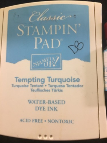 Stampin Up CLassic Ink Pad & Ink Refill & Marker - Tempting Turquoise Blue