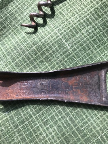 Antique Bottle Openers Corkscrew EASI-OPE H.R. Ransom & Co. Detroit
