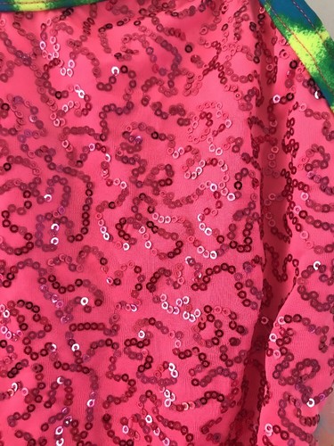 Weissman Dance Costume Tutu Leggings Tie-Dye Size LC 14 Large 80’s Recital