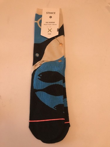 Stance Women Zodiac Collection Socks Sz Medium 8-10.5 Black Blue Crew Pisces NWT
