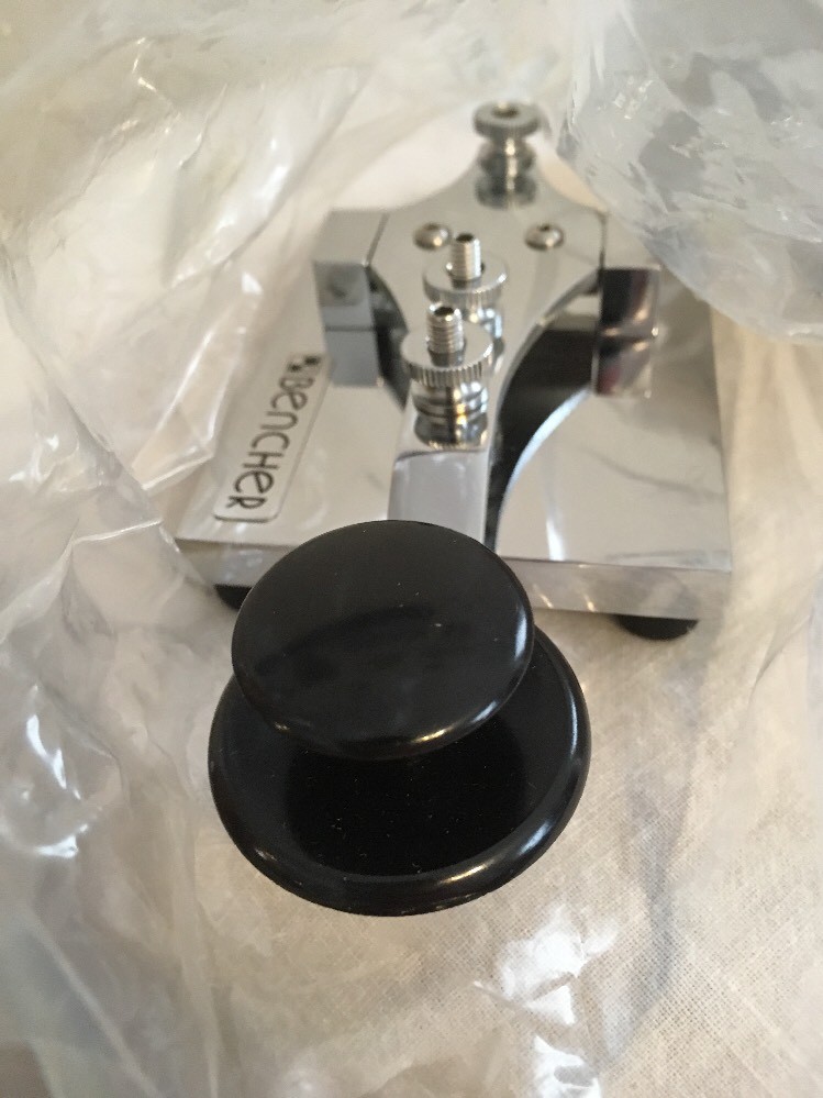 BENCHER RJ-2 - HAND MORSE CODE CW KEY - CHROME BASE - Never Used