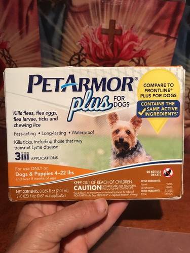 2 Box PetArmor Plus Flea Tick Prevention for Small Dogs with Fipronil 4 to 22 Lb