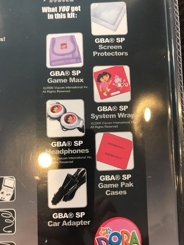 NIP Nintendo Starter Kit Gameboy Advance SP Dora the Explorer Switch N Carry