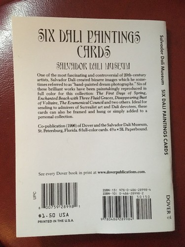 Six Dali Paintings Cards Booklet Salvador Dali Museum 4