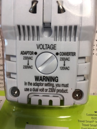 Travel Smart by Conair All-In-One Adapter Combo Unit 220/240V - 110/120V