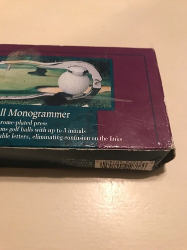 Golfing Monogrammer Kit ~Park Avenue Golf Ball Chrome Plated Star Case 3 Letter