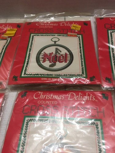 VINTAGE CROSS STITCH CHRISTMAS ORNAMENTS  Kits Lot Of 12