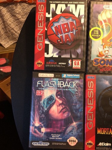 Sega Genesis - Lot Of 6 MOST COMPLETE Games Sonic 2 NBA JAM Mortal Kombat II