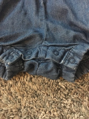 Girls Size 6-12 Months Denim Romper