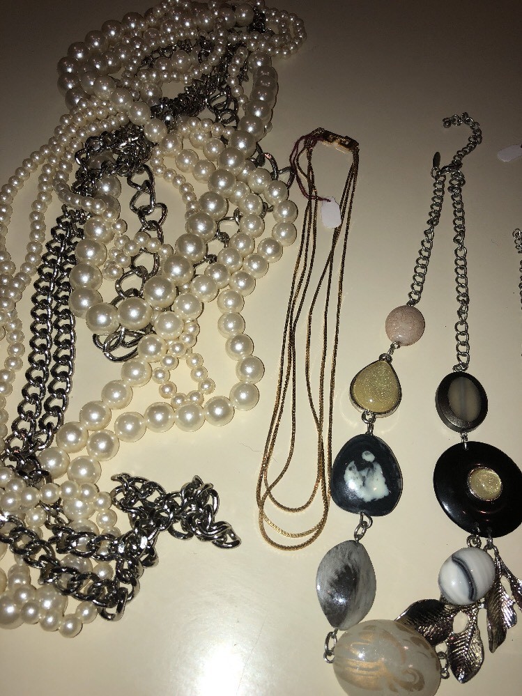 ESTATE LIQUIDATION  VINTAGE QUALITY COSTUME NECKLACES Lot Of 10 MULTI STONE