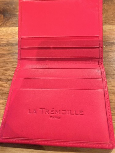LA TREMOILLE Paris Red Multi Compartment Card Holder 3