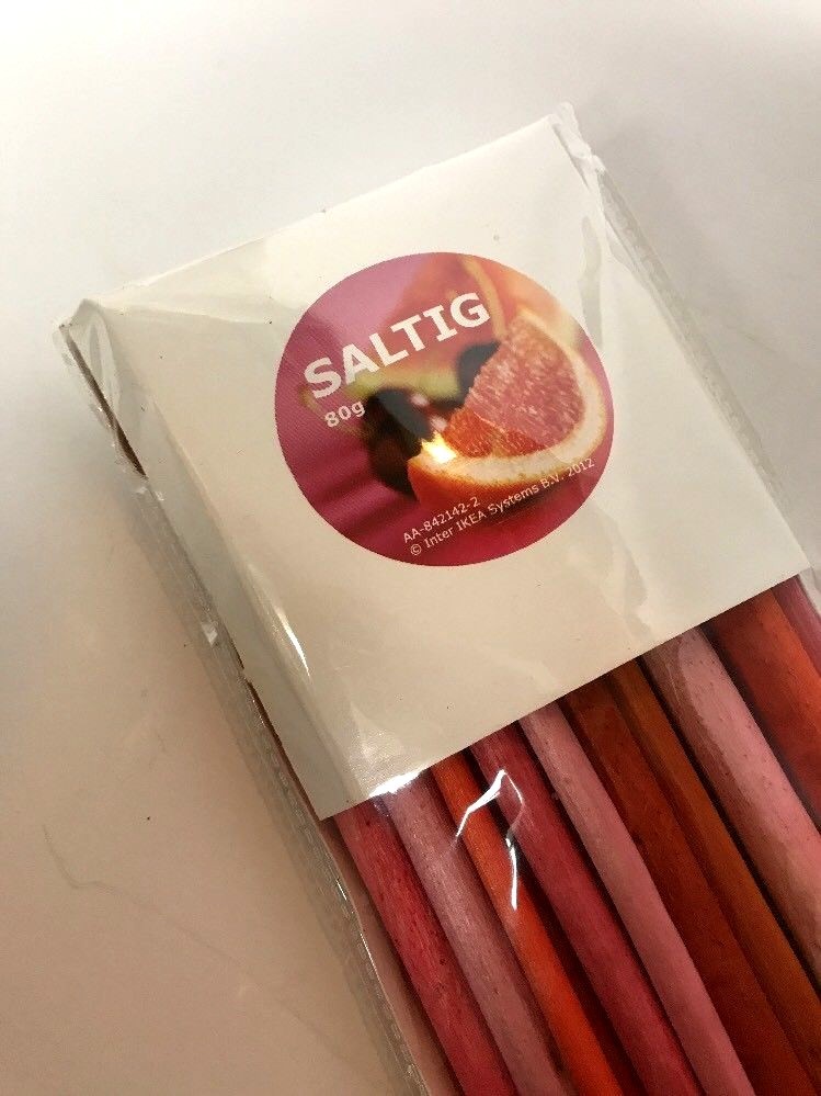 Ikea SALTIG Scented Decoration Sticks Pinks Oranges