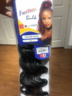 FREETRESS Bulk  Finger Roll 22  Long #1B Shake-N-Go Wig Hair Piece