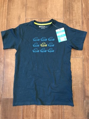 NWT Mountain Warehouse Kids Blue Truck T shirt Boys 13 short sleeve cotton