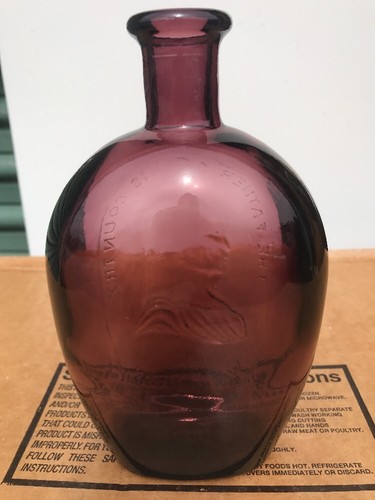 Rare The Father of His Country Bottle Antique Decorative Brown Glass Bottle